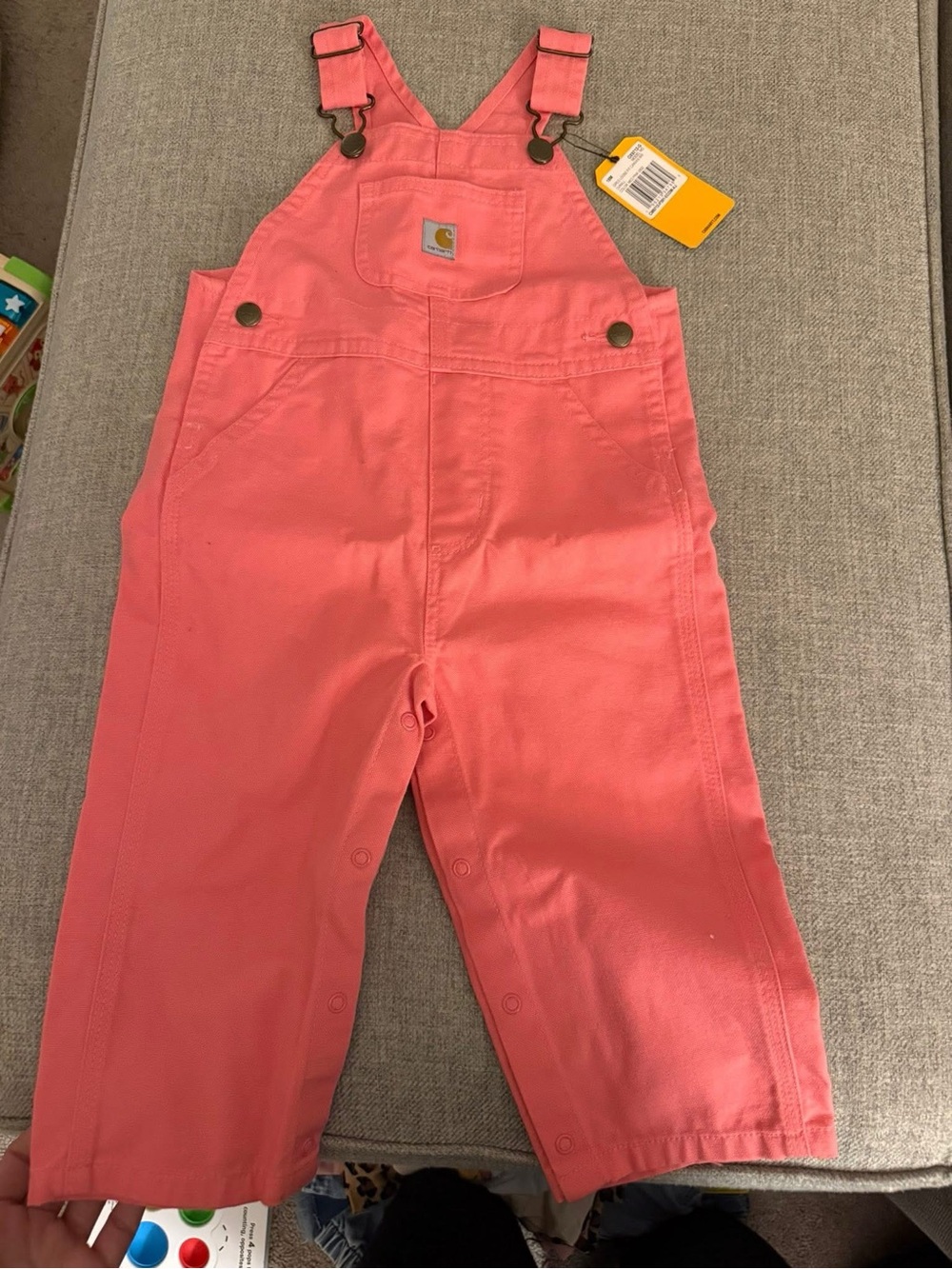 Carhartt Kids Coral Pink Cotton Overalls